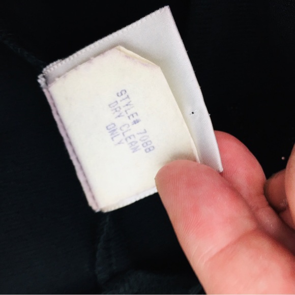 Vintage Peep Bodycon Little Black Cocktail Dress size Large Sheer Back Beading - Picture 13 of 13